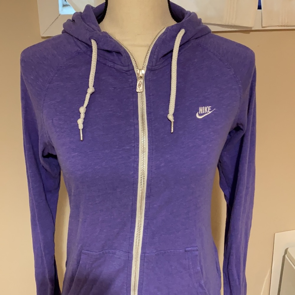 Nike size small size full zip hoodie light purple